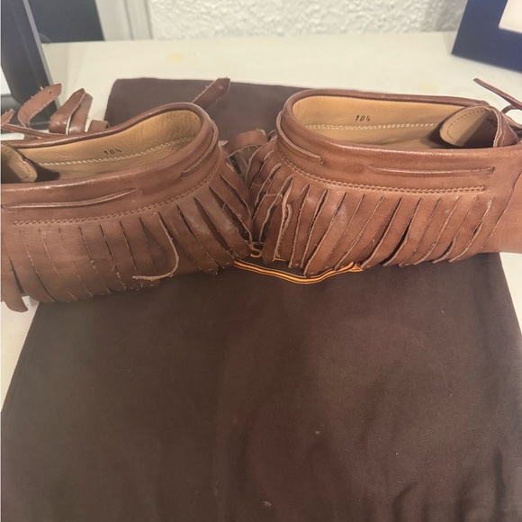 Tod's Tan Leather Slip-On Loafers - Picture 12 of 13